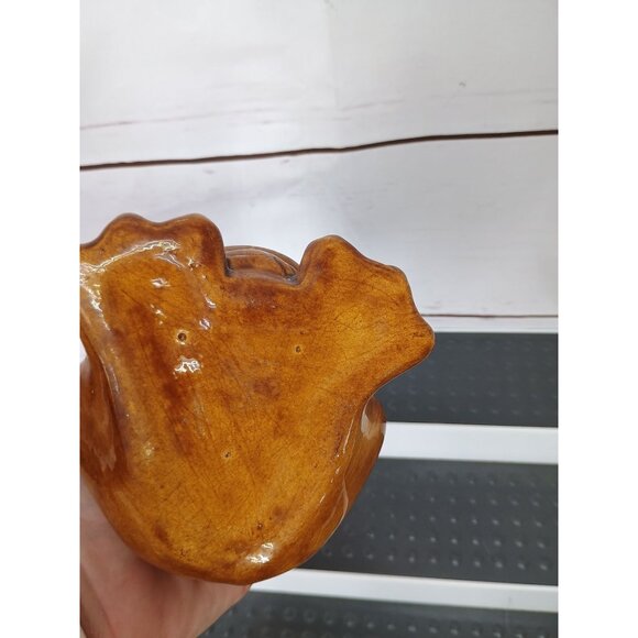 Vintage Wide Mouth Ceramic Frog Kitchen Sponge‎ Scrubber Holder Brown - Picture 5 of 5